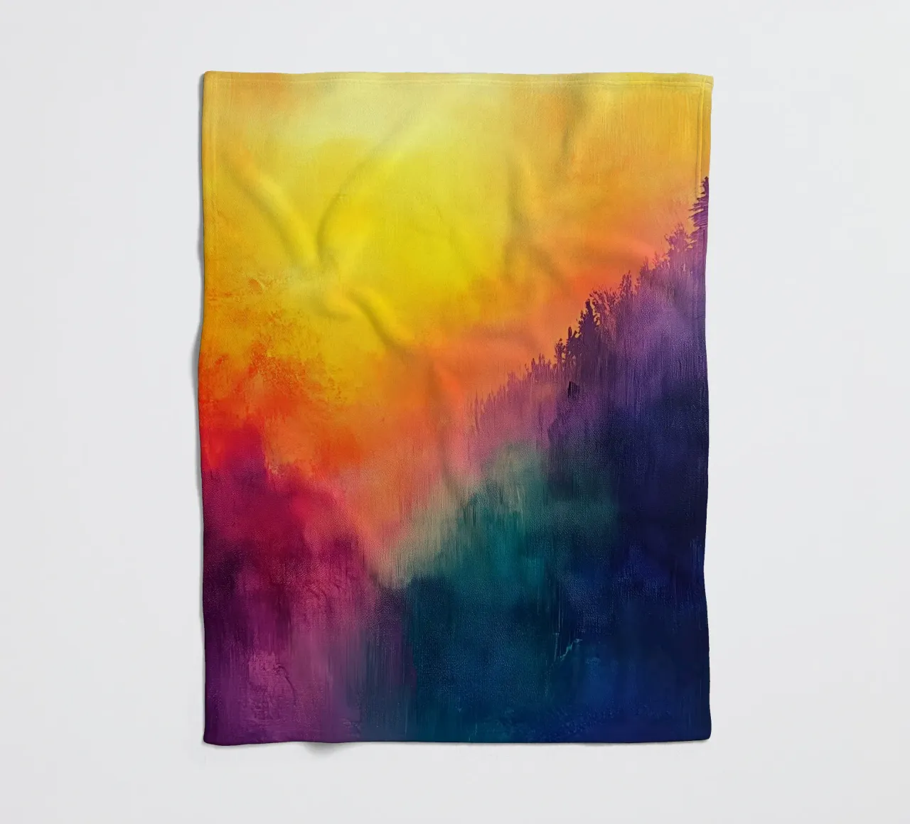 Astrazione moderna forme e colori coperta in pile da Justyna Jaszke JBJart