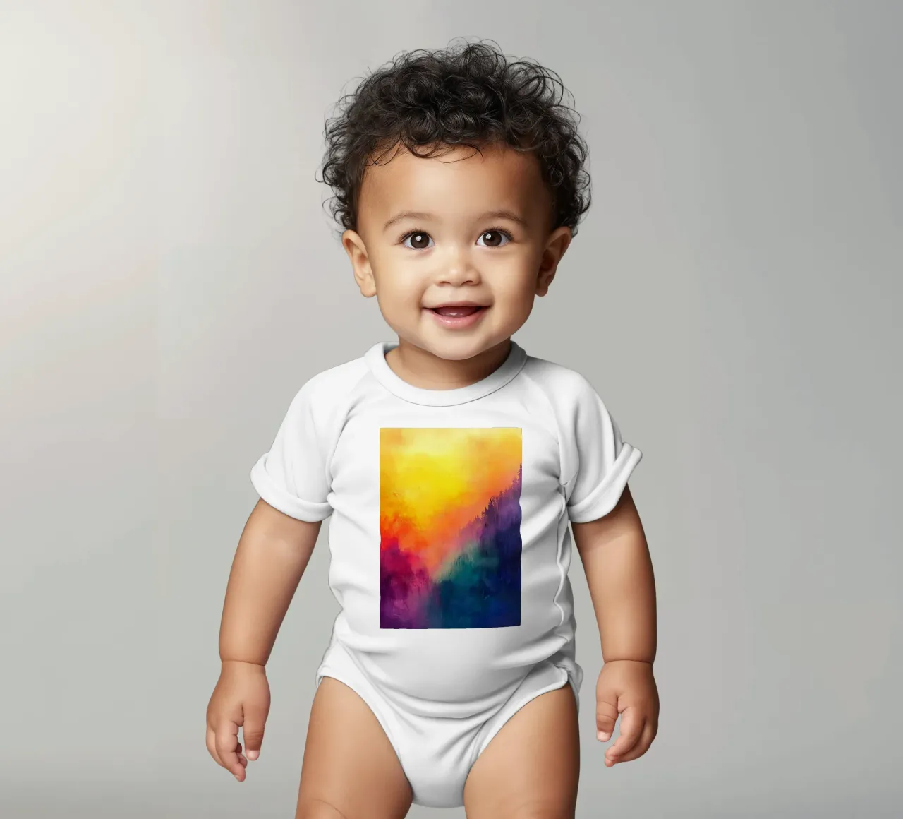 Astrazione moderna forme e colori body neonato maniche corte da Justyna Jaszke JBJart