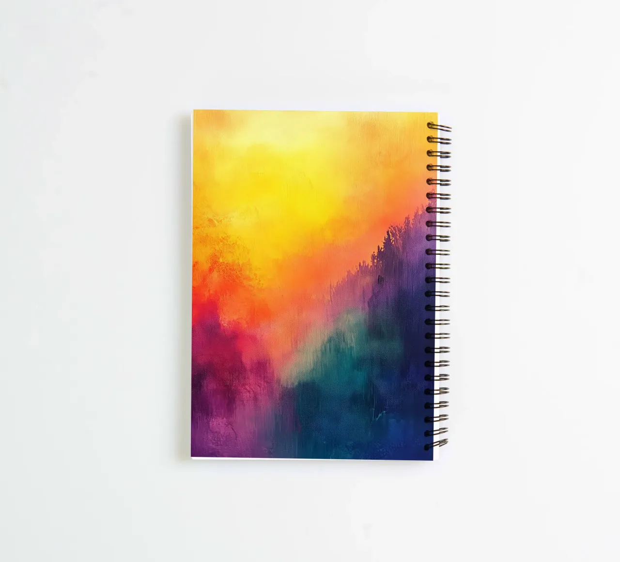 Modern abstraction shapes and colors spiral notebook by Justyna Jaszke JBJart