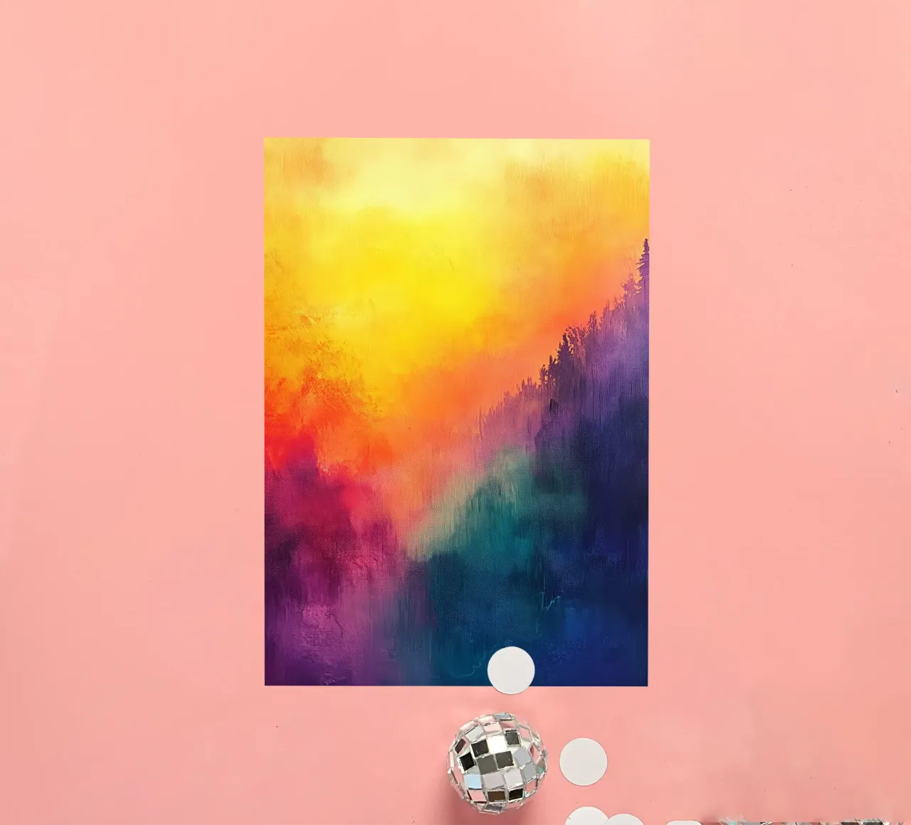 Astrazione moderna forme e colori adesivo da Justyna Jaszke JBJart