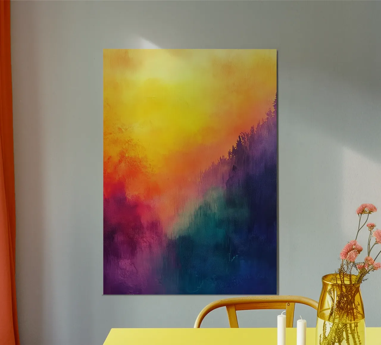 Astrazione moderna forme e colori alluminio dibond da Justyna Jaszke JBJart