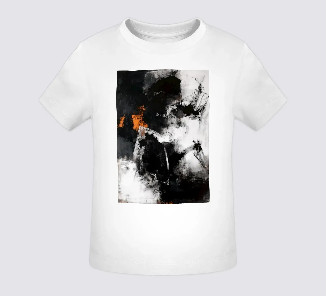 Moderne Abstraktion Malerei schwarz und weiß Baby T-Shirt von Justyna Jaszke JBJart