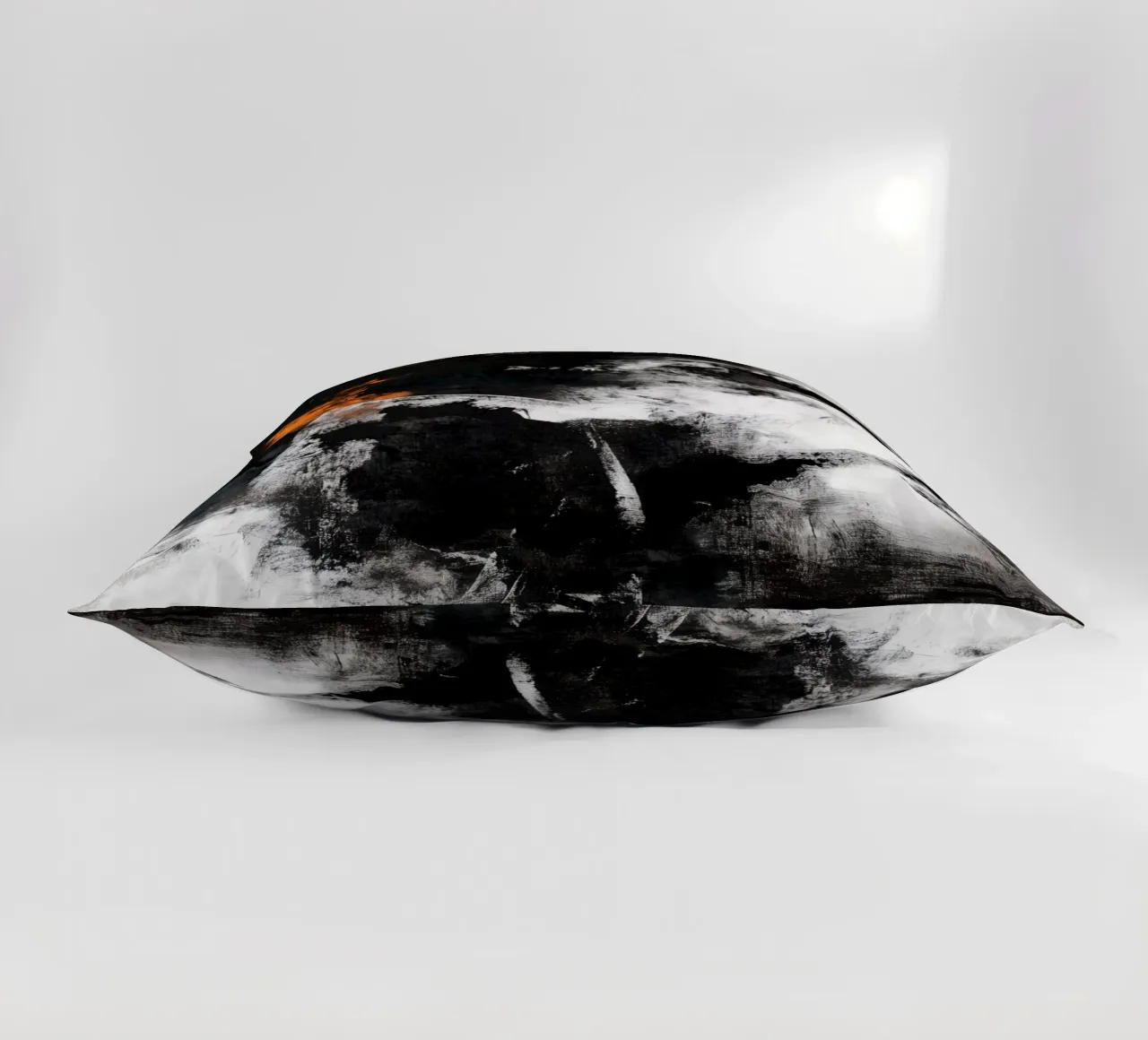 Pittura moderna di astrazione in bianco e nero cuscino da Justyna Jaszke JBJart