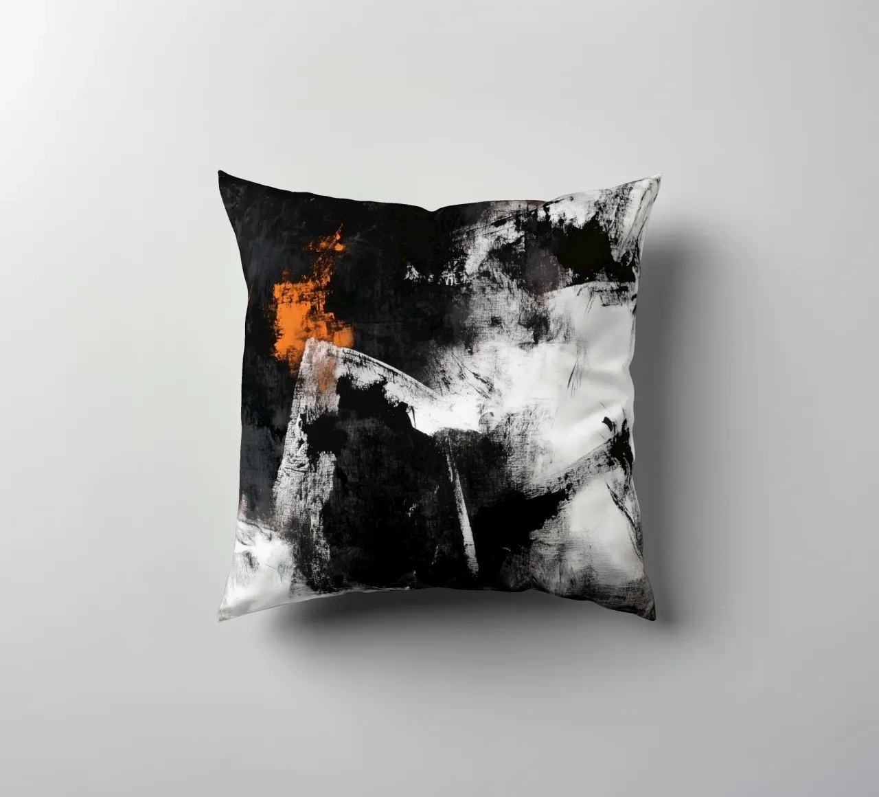 Pittura moderna di astrazione in bianco e nero cuscino da Justyna Jaszke JBJart