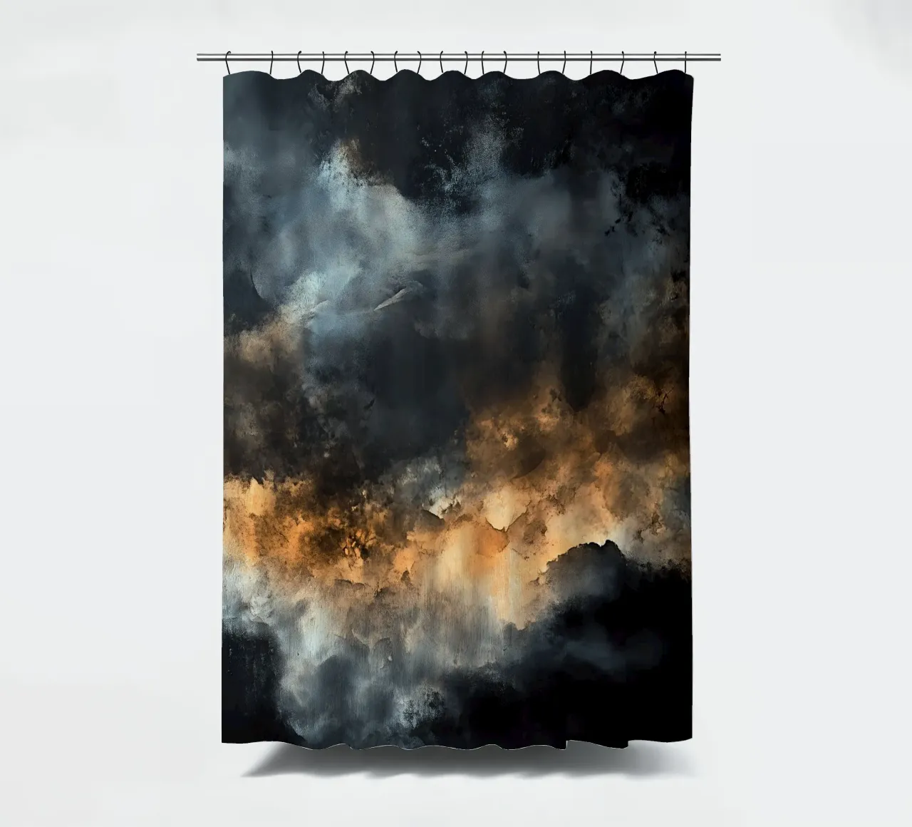 Clouds Modern abstraction colors painting shower curtain by Justyna Jaszke JBJart