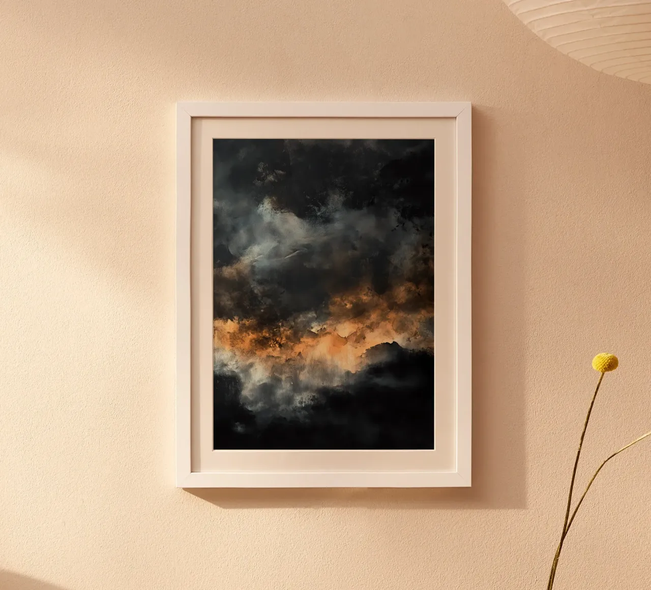Clouds Modern abstraction colors painting poster by Justyna Jaszke JBJart