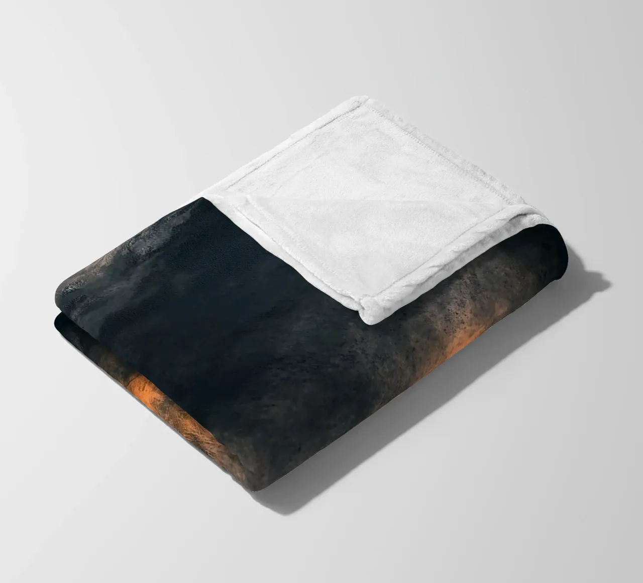 Dark Sunset Modern abstraction painting fleece blanket by Justyna Jaszke JBJart