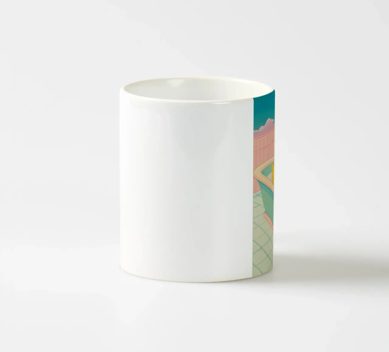Un mignon canard en caoutchouc jaune dans une baignoire - Bathroom Art mug en céramique de Kaji