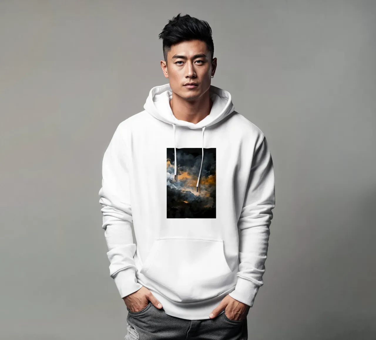 Fogy Moderne abstrakte Malerei Hoodie von Justyna Jaszke JBJart