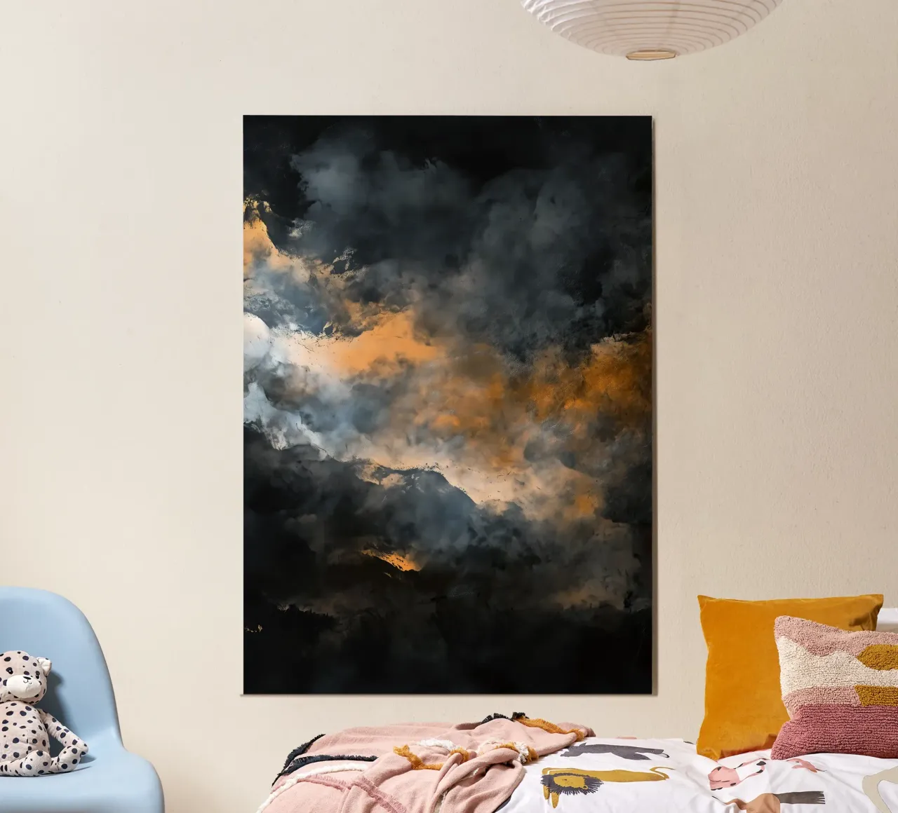Fogy Modern abstractieschilderij aluminium-dibond van Justyna Jaszke JBJart