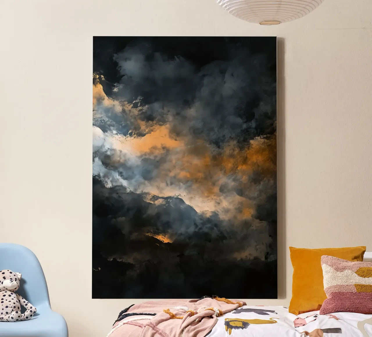 Fogy Modern abstraction painting canvas by Justyna Jaszke JBJart