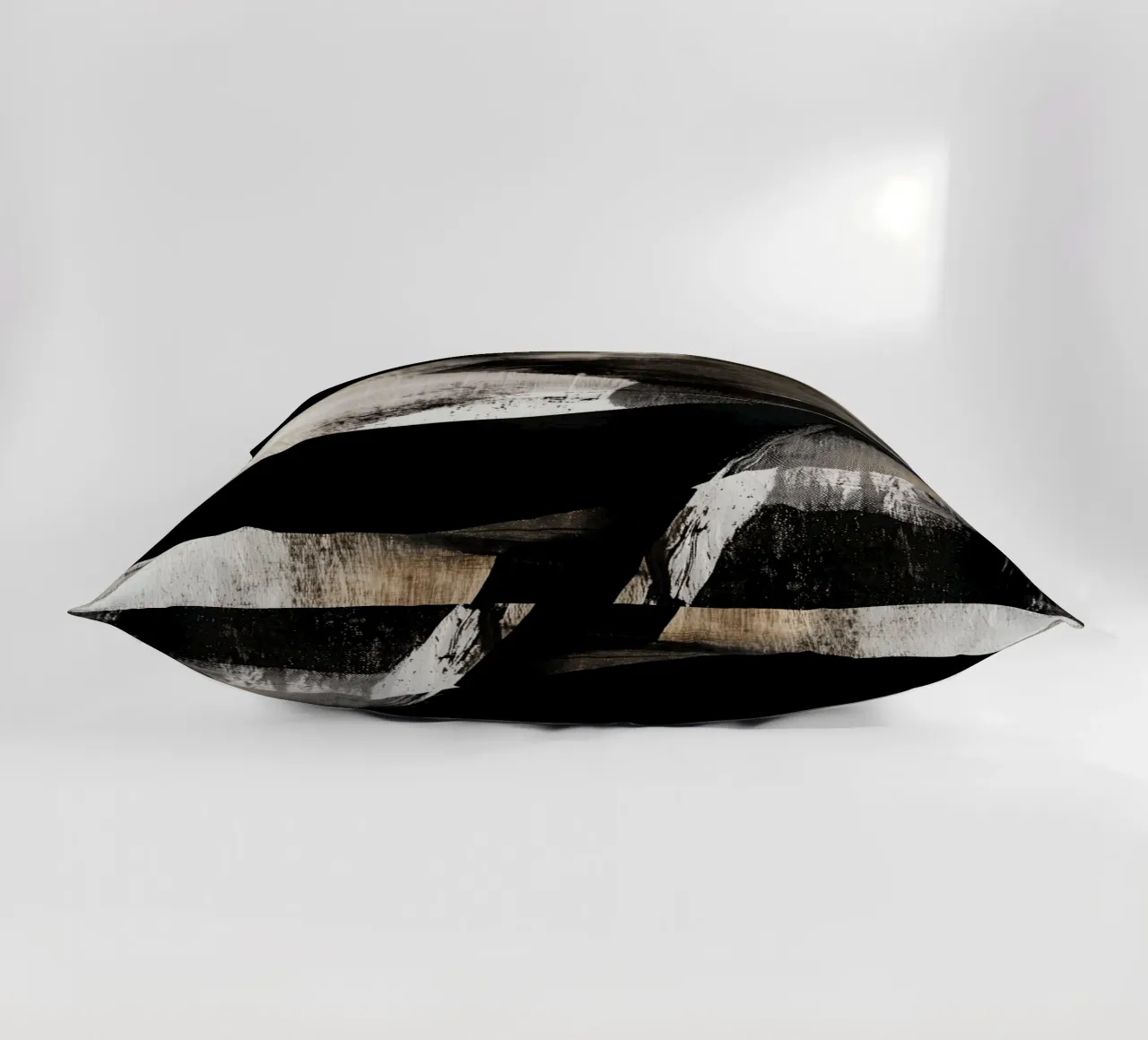 Dynamic Modern abstraction painting decorative cushion by Justyna Jaszke JBJart