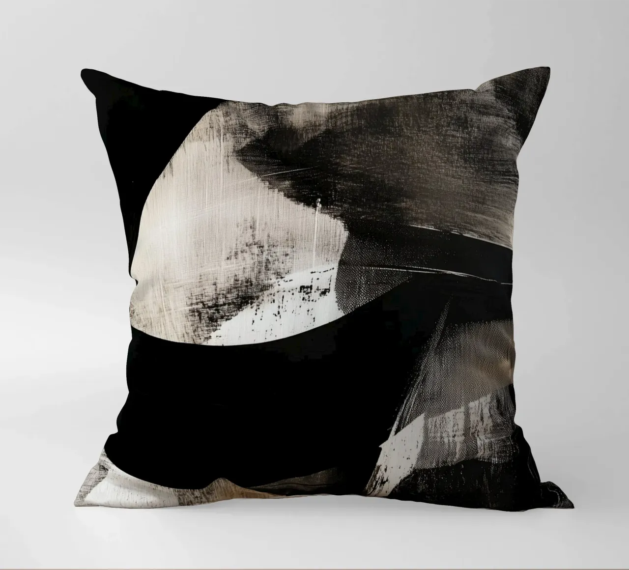 Dynamic Modern abstraction painting decorative cushion by Justyna Jaszke JBJart