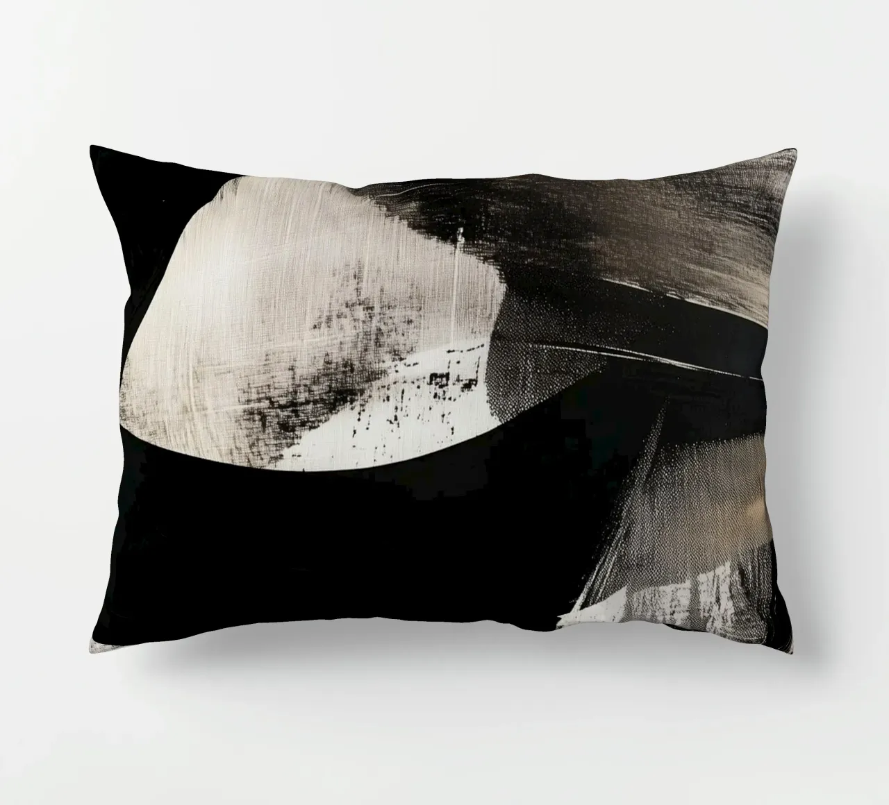 Dynamic Modern abstraction painting decorative cushion by Justyna Jaszke JBJart
