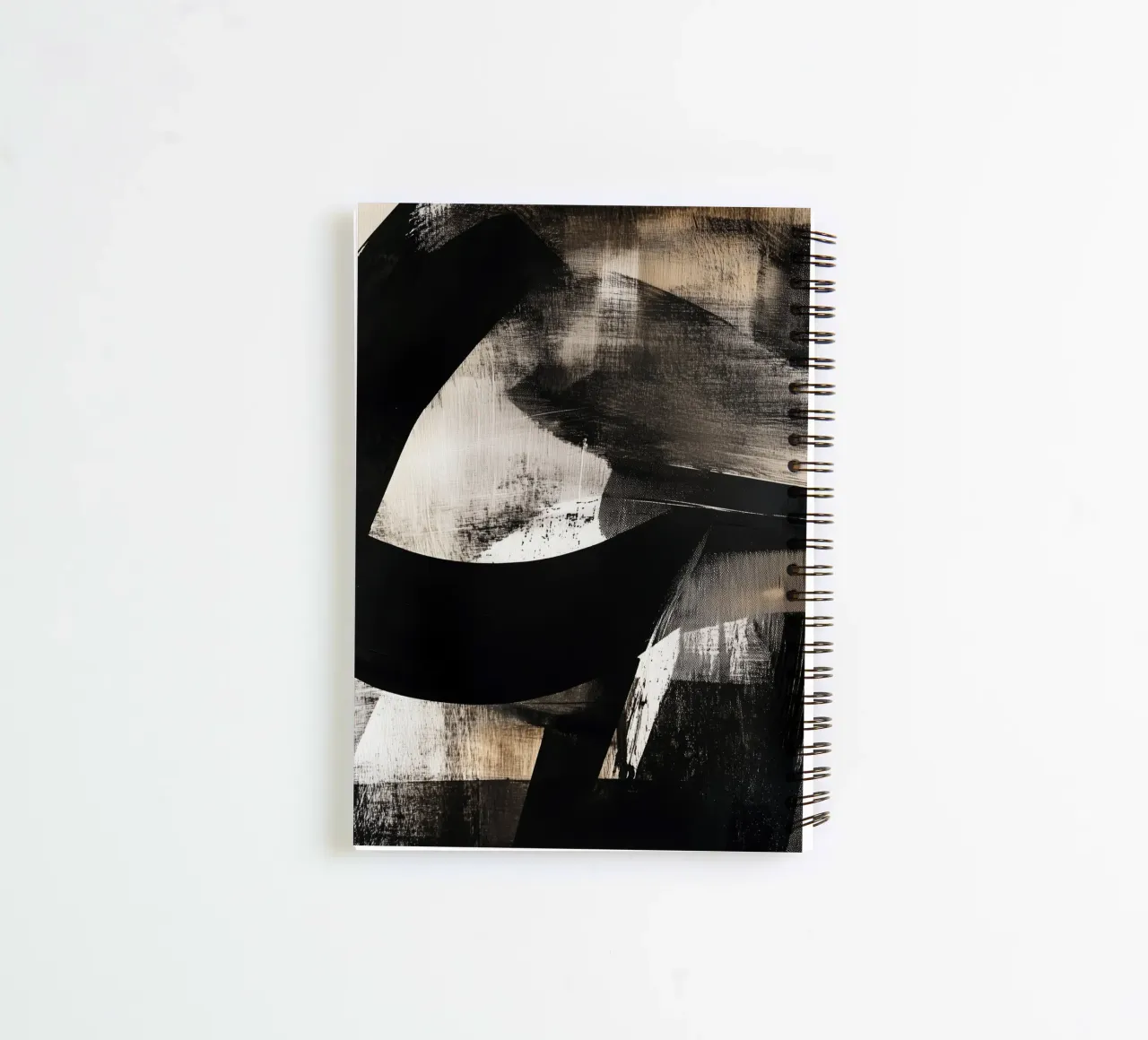 Dynamic Modern abstraction painting spiral notebook by Justyna Jaszke JBJart