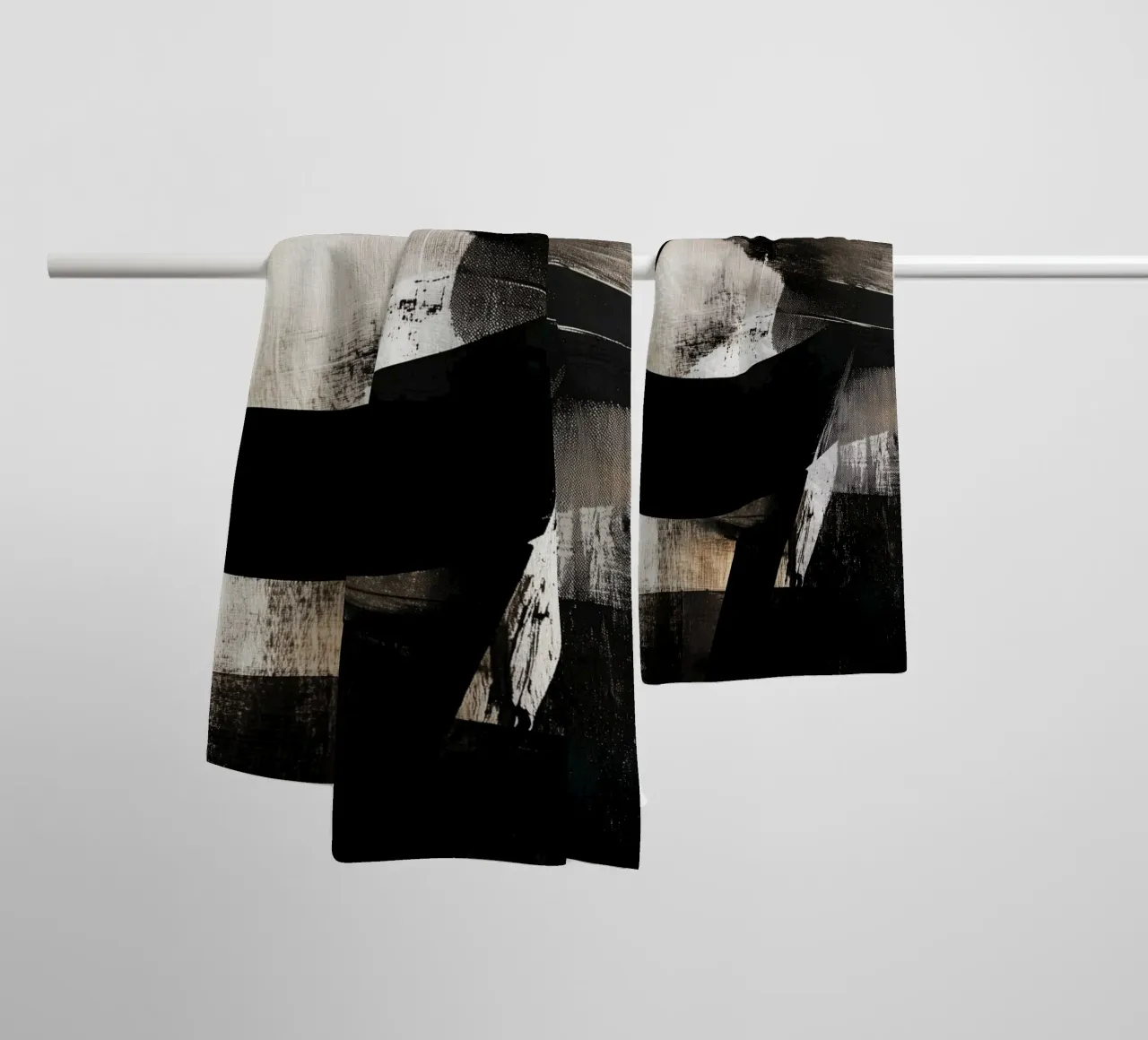 Peinture abstraite moderne dynamique serviette de bain de Justyna Jaszke JBJart