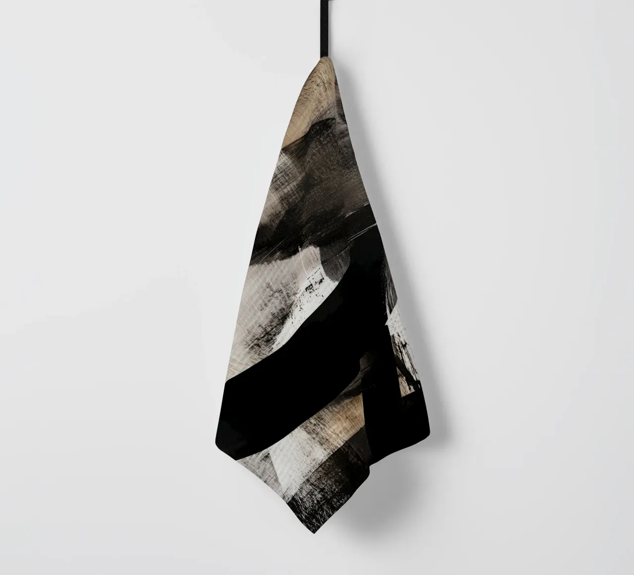 Dynamic Modern abstraction painting tea towel by Justyna Jaszke JBJart