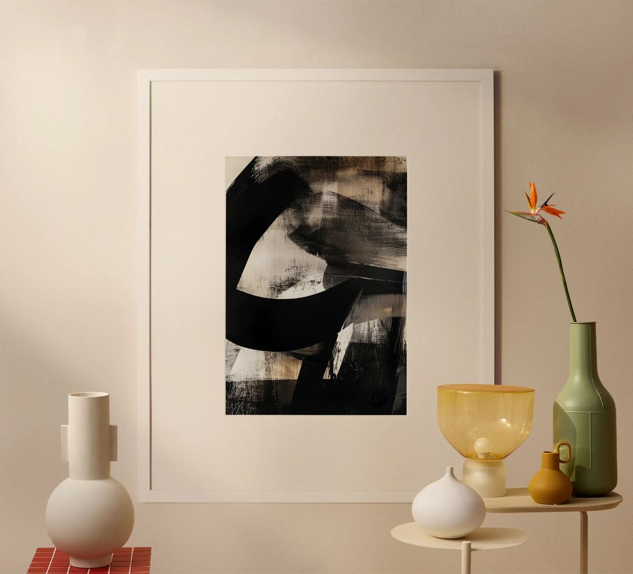 Pittura d'astrazione moderna e dinamica poster da Justyna Jaszke JBJart