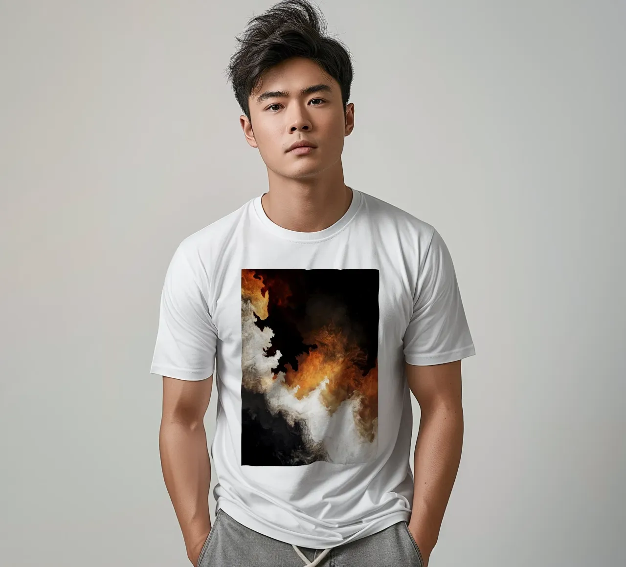 Fuoco Pittura moderna d'astrazione t-shirt da Justyna Jaszke JBJart