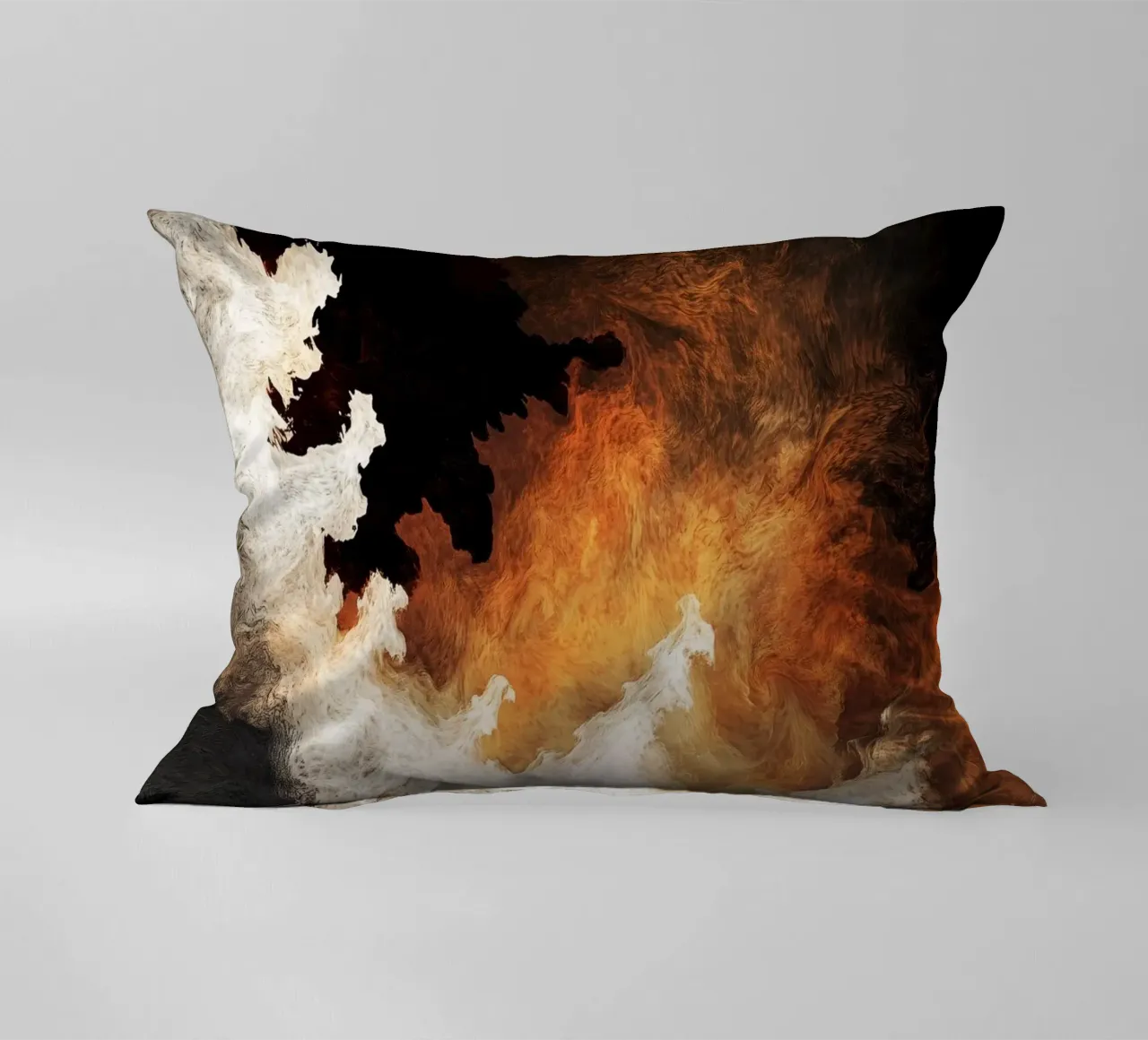 Fuoco Pittura moderna d'astrazione cuscino da Justyna Jaszke JBJart