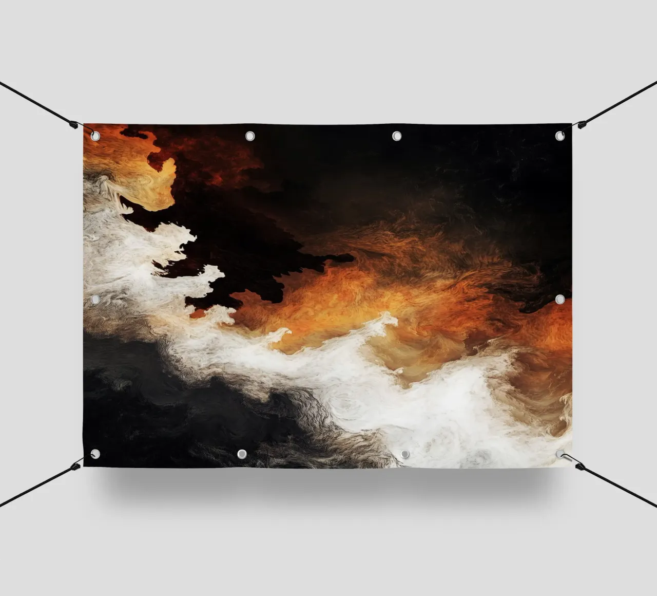 Fuoco Pittura moderna d'astrazione telo in pvc da Justyna Jaszke JBJart