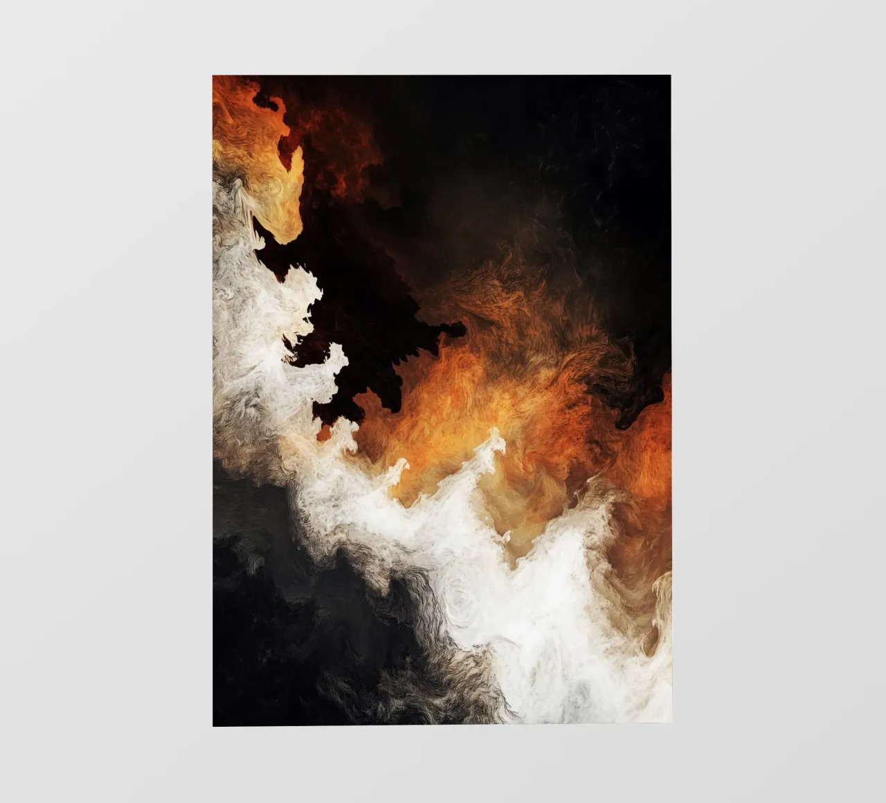 Fuoco Pittura moderna d'astrazione telo in pvc da Justyna Jaszke JBJart