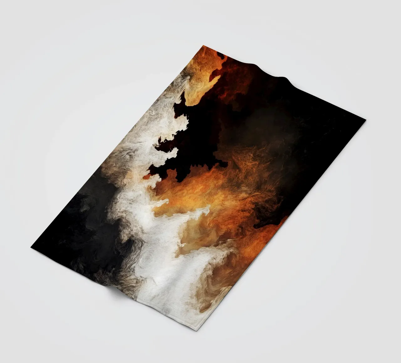 Fuoco Pittura moderna d'astrazione coperta in pile da Justyna Jaszke JBJart