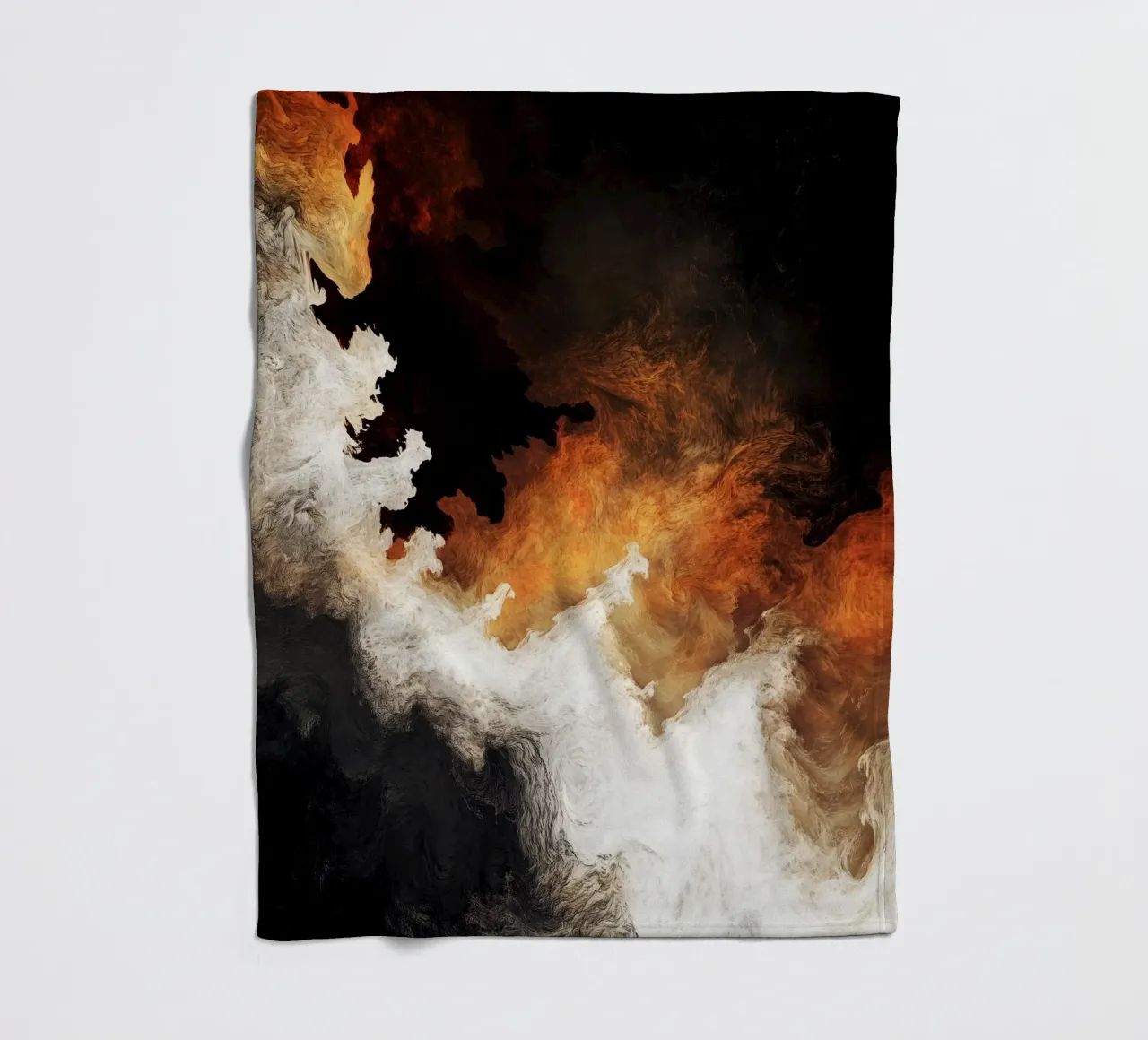 Fuoco Pittura moderna d'astrazione coperta in pile da Justyna Jaszke JBJart