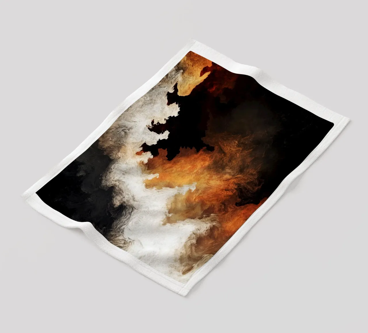 Fuoco Pittura moderna d'astrazione coperta in pile da Justyna Jaszke JBJart