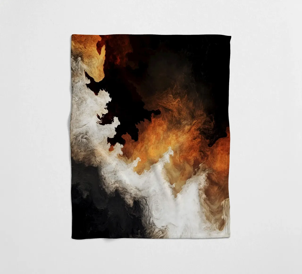 Fuoco Pittura moderna d'astrazione coperta in pile da Justyna Jaszke JBJart