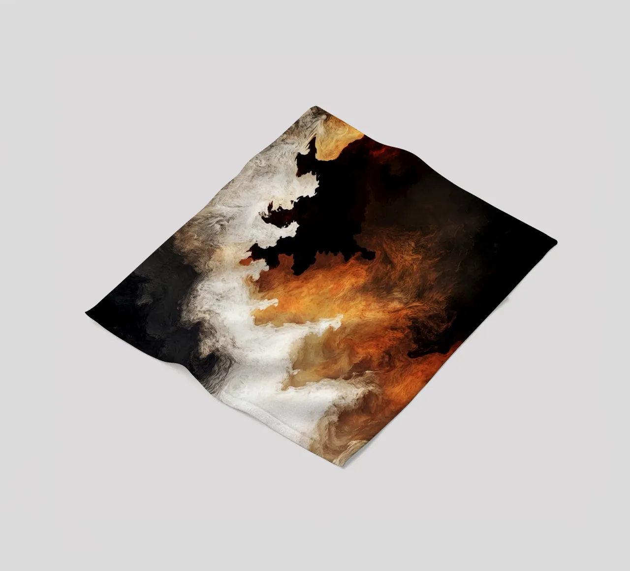 Fuoco Pittura moderna d'astrazione coperta in pile da Justyna Jaszke JBJart