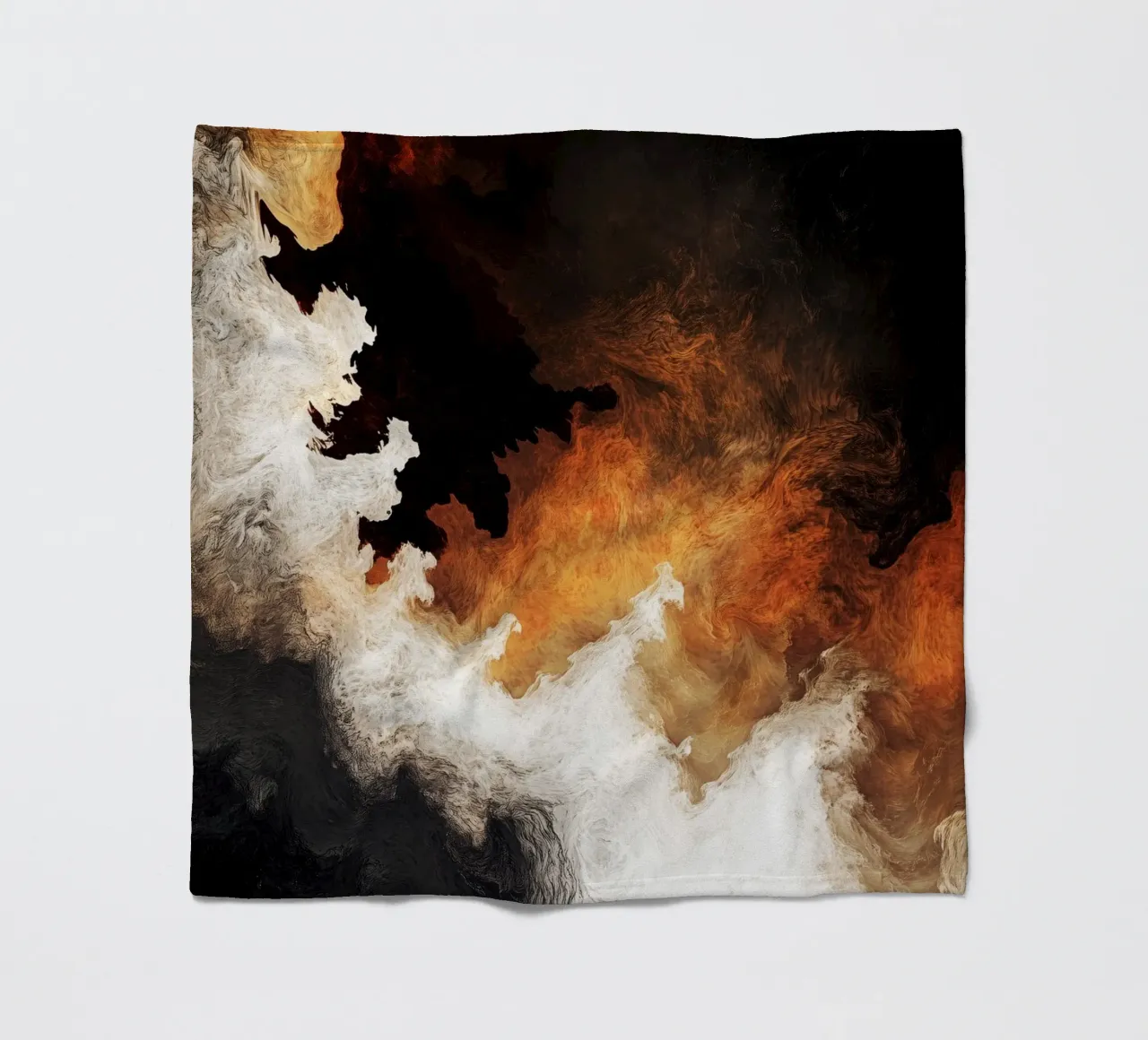 Fuoco Pittura moderna d'astrazione coperta in pile da Justyna Jaszke JBJart