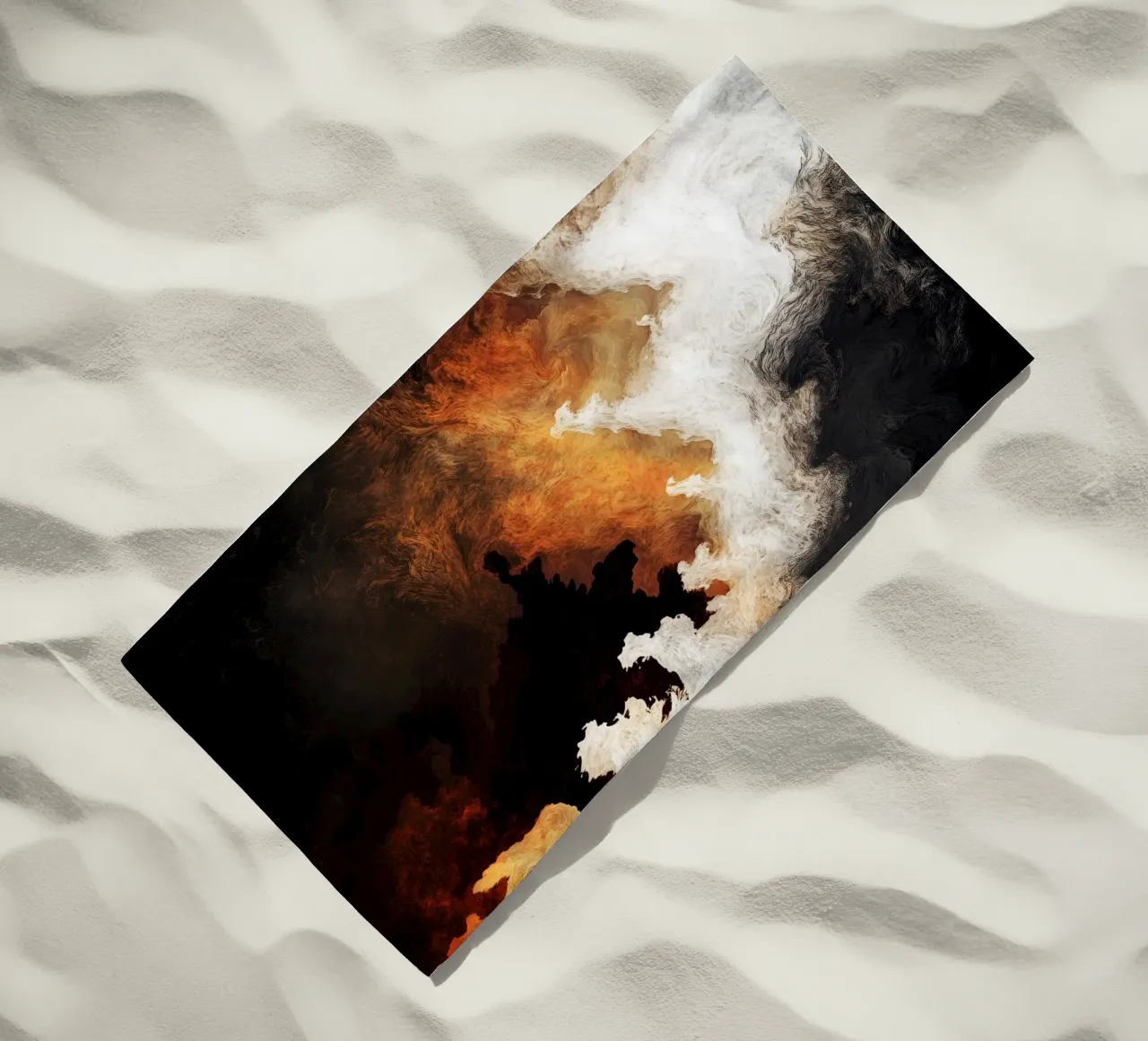 Fuoco Pittura moderna d'astrazione telo mare da Justyna Jaszke JBJart