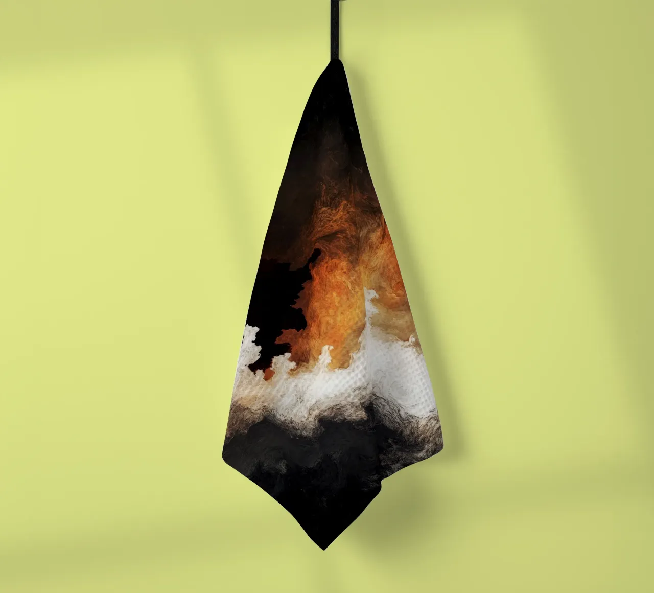 Fuoco Pittura moderna d'astrazione canovaccio da cucina da Justyna Jaszke JBJart