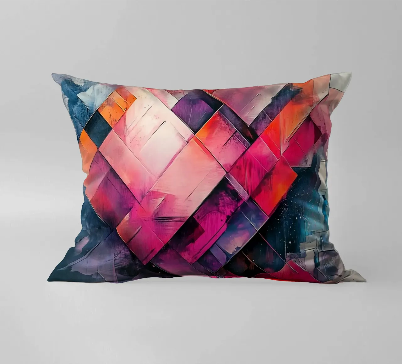 Pittura geometrica di astrazione moderna cuscino da Justyna Jaszke JBJart