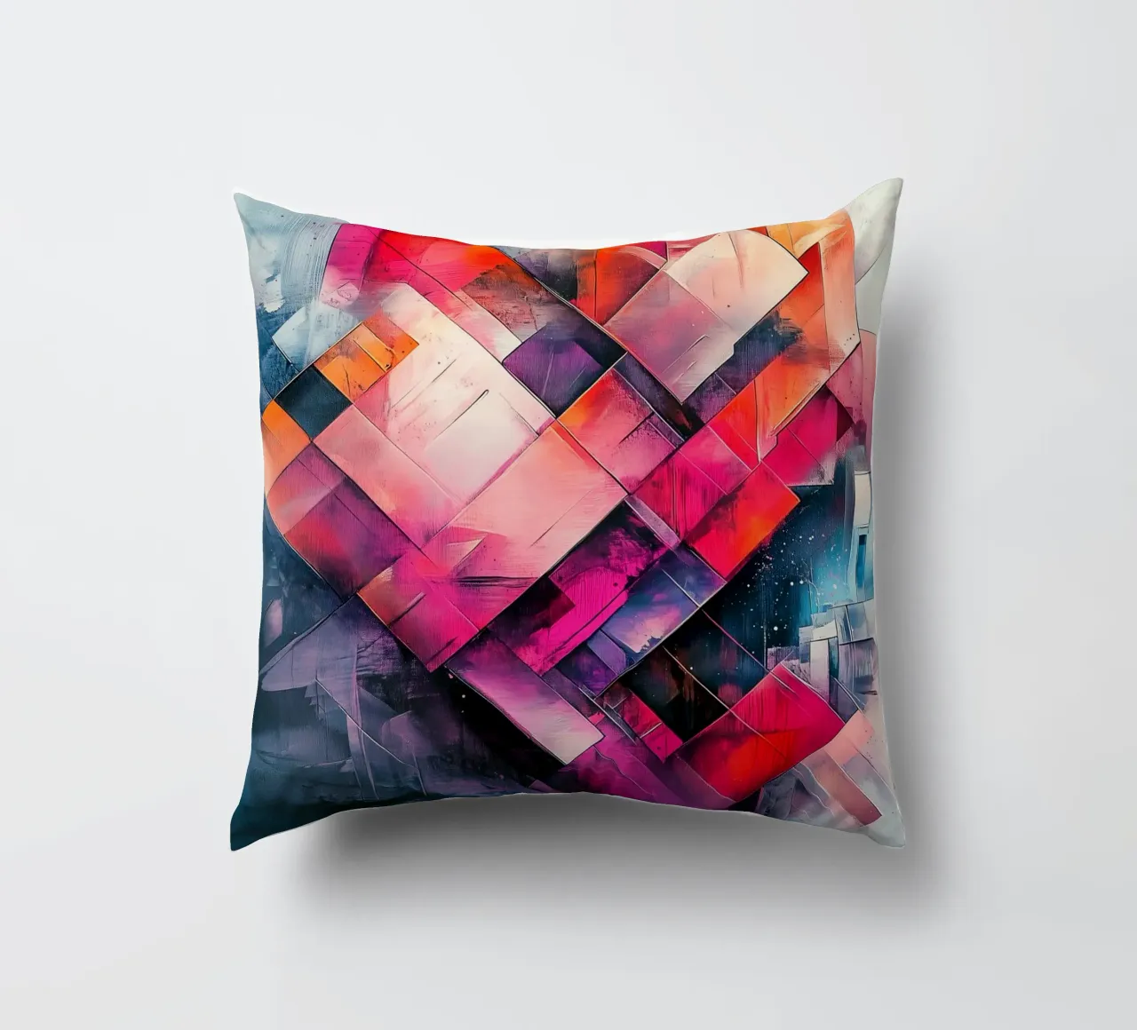Pittura geometrica di astrazione moderna cuscino da Justyna Jaszke JBJart