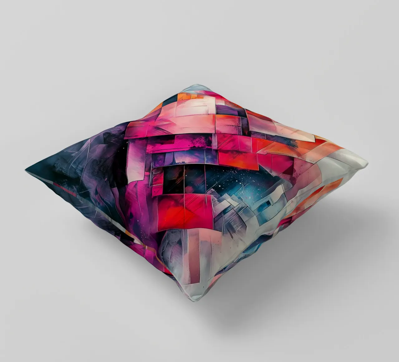 Pittura geometrica di astrazione moderna cuscino da Justyna Jaszke JBJart