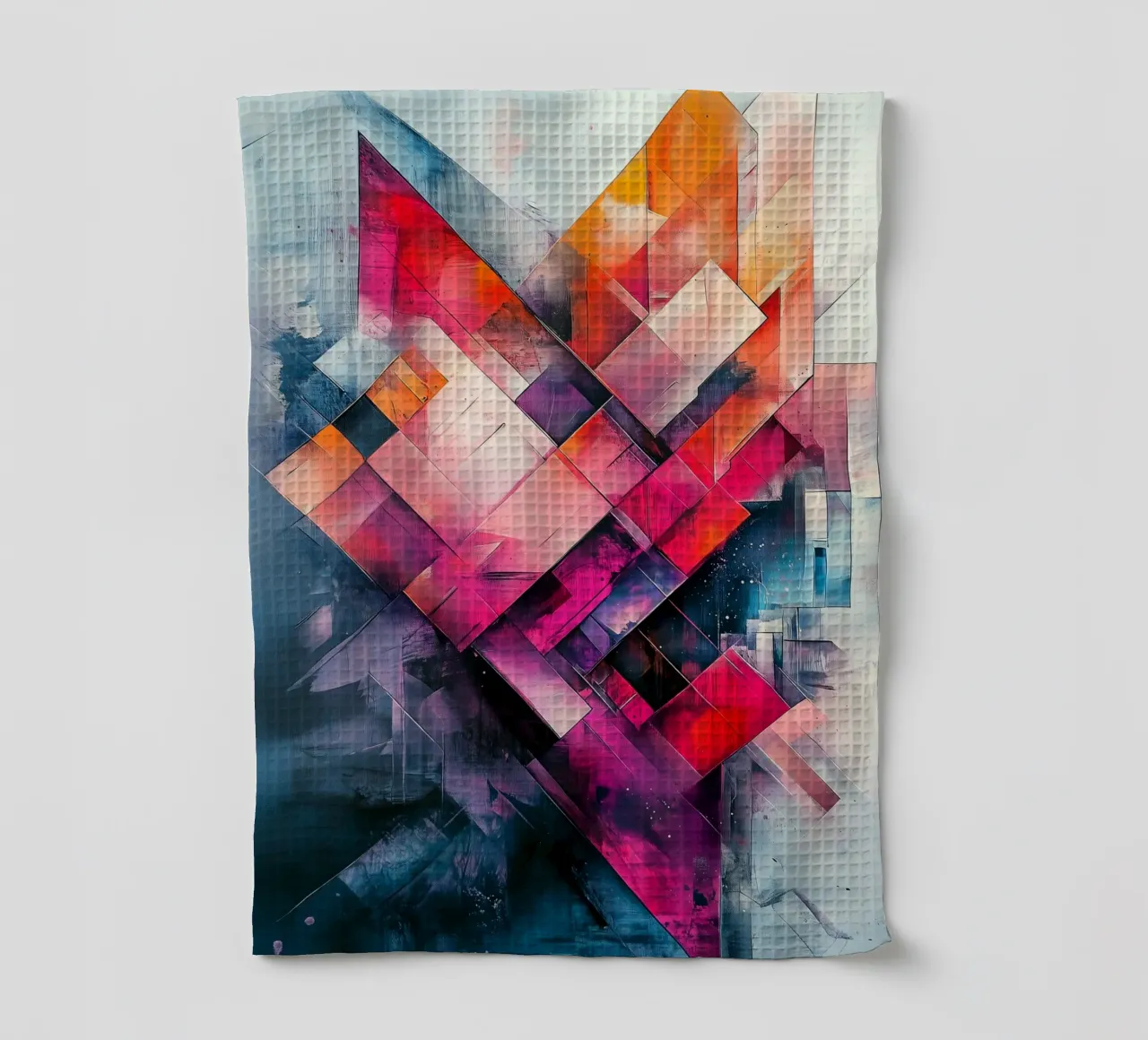 Geometrische Moderne Abstraktion Malerei Geschirrtuch von Justyna Jaszke JBJart