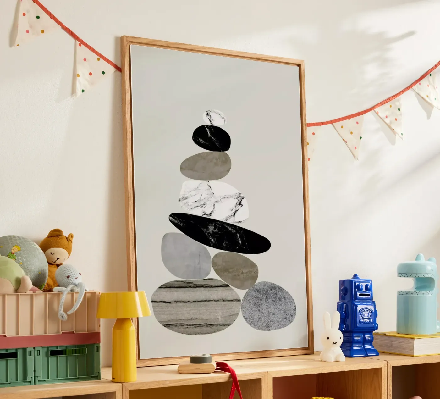 Steinhaufen acryl van Amy & Kurt