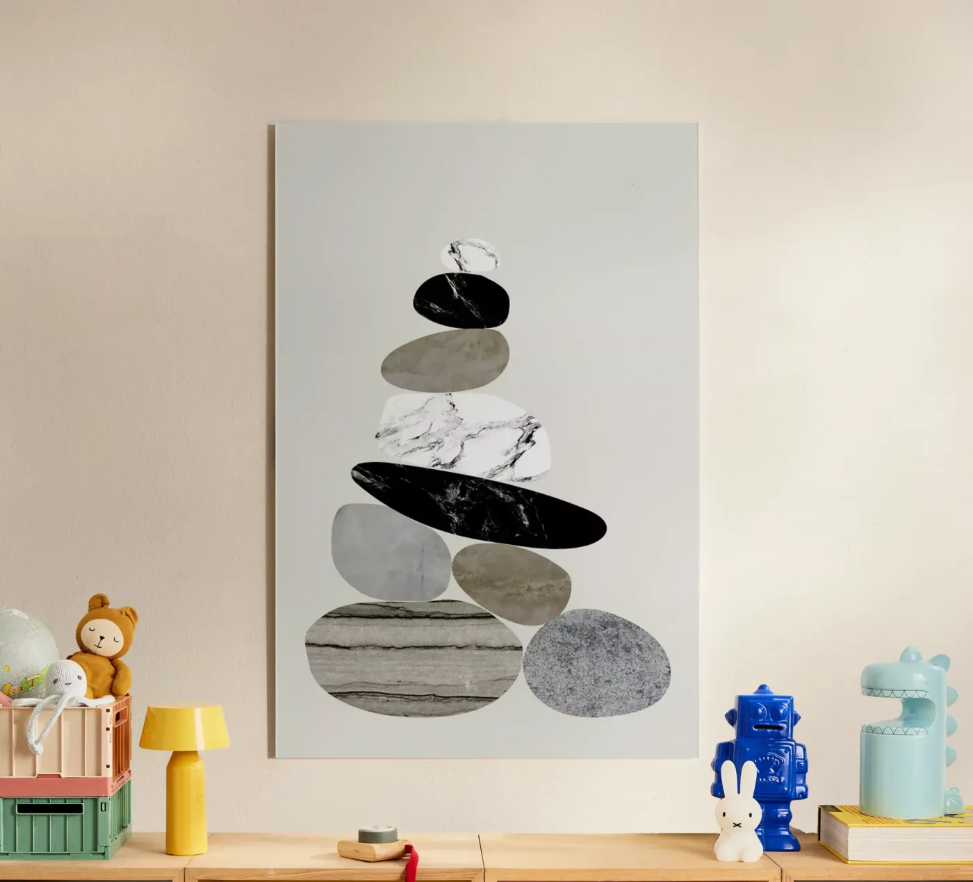 Steinhaufen acryl van Amy & Kurt