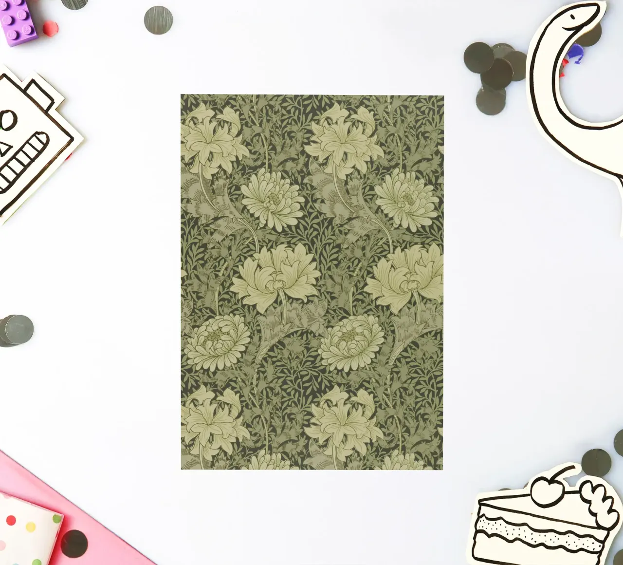 William Morris - Floral Pattern adesivo da William Store