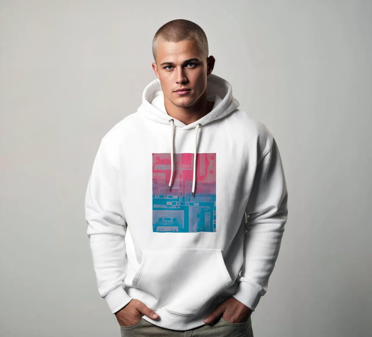 ‘80s Rewind Colorful Acrylic Print hoodie by FABOArt