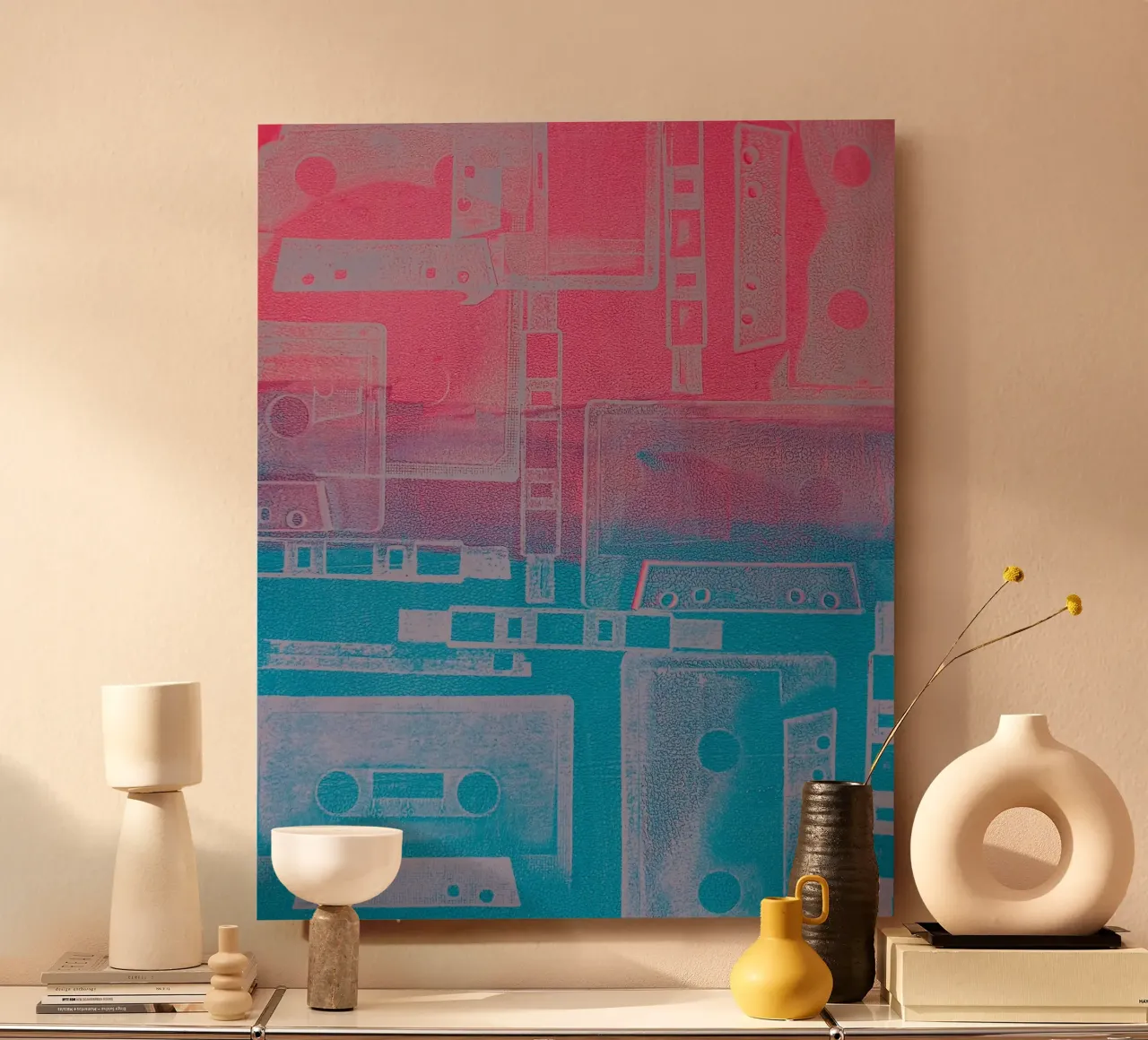 Stampa acrilica colorata '80s Rewind alluminio dibond da FABOArt