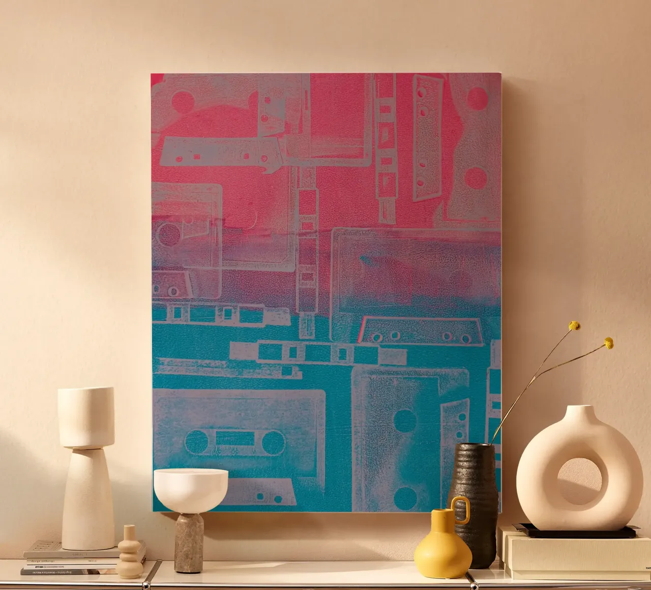 ‘80s Rewind Colorful Acrylic Print canvas by FABOArt