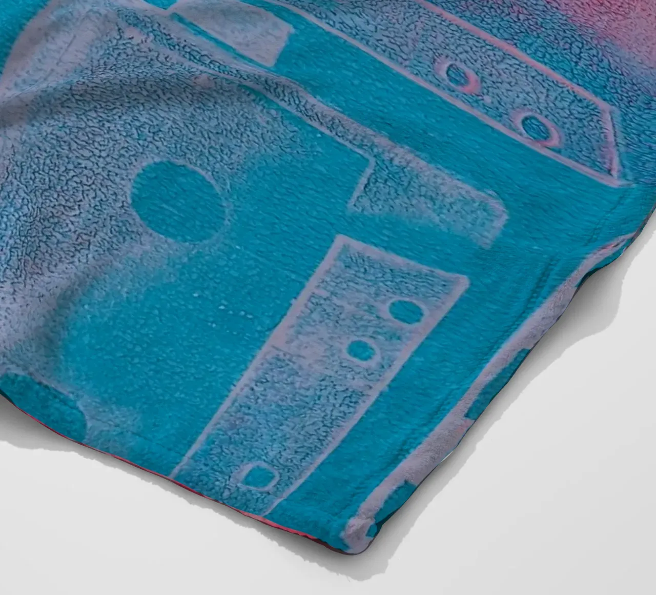 ‘80s Rewind Colorful Acrylic Print fleece blanket by FABOArt