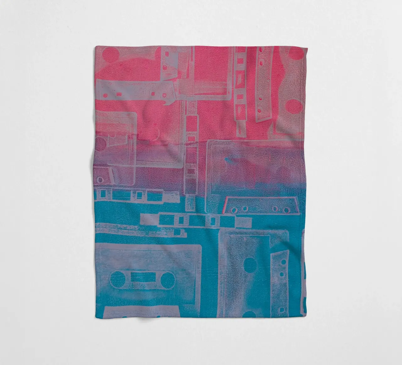 ‘80s Rewind Colorful Acrylic Print fleece blanket by FABOArt