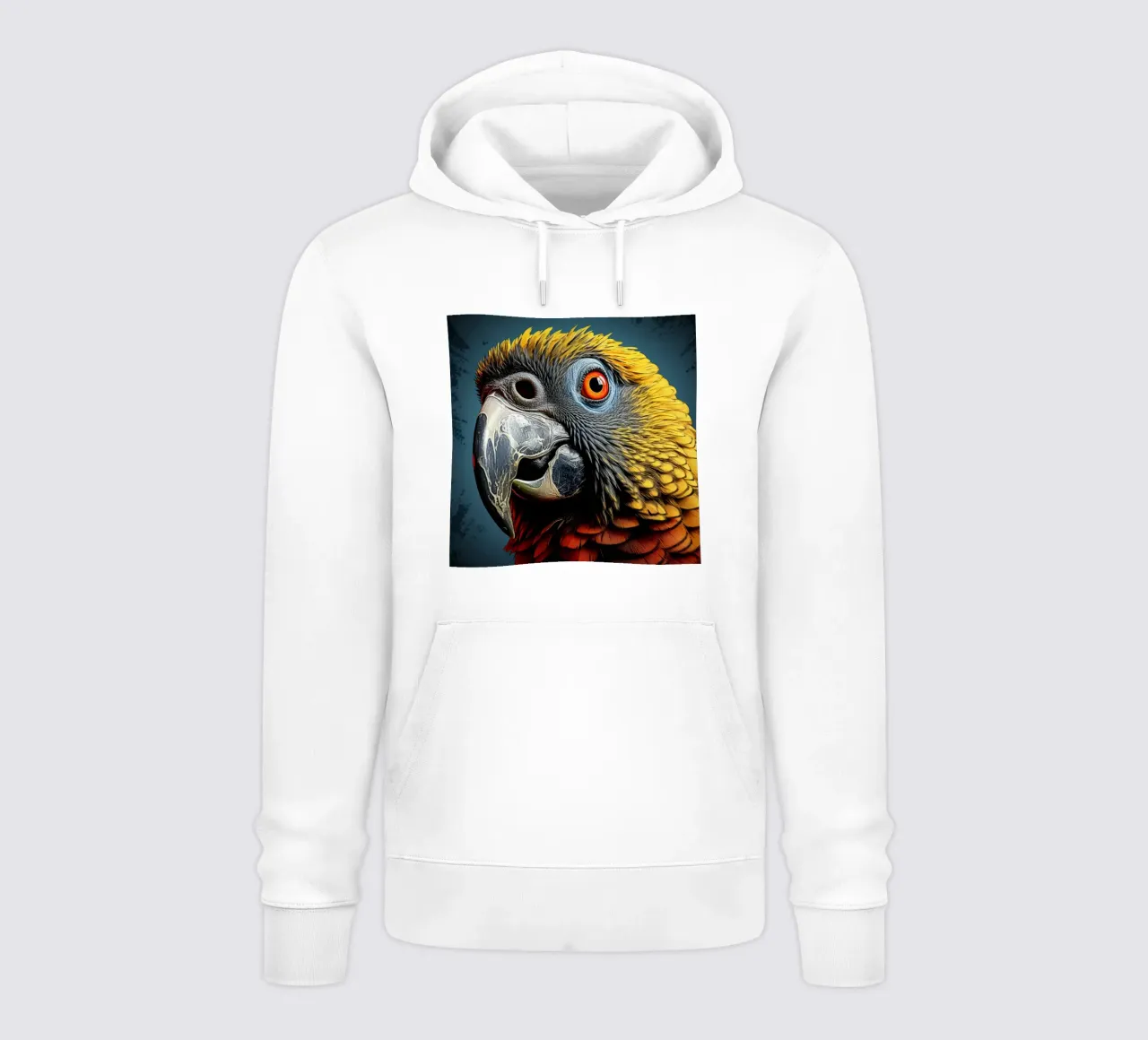 Ritratto di pappagallo grigio africano felpa con cappuccio da Animal Portraits