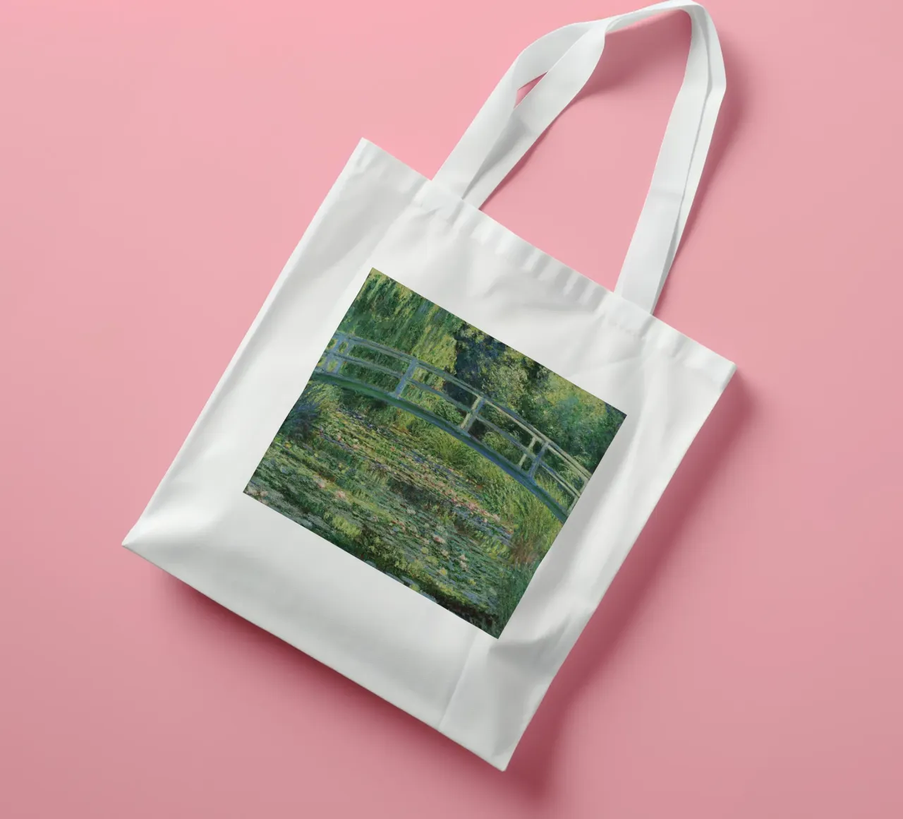 Claude Monet - Ninfee e ponte giapponese borsa in juta da Timeless Artworks