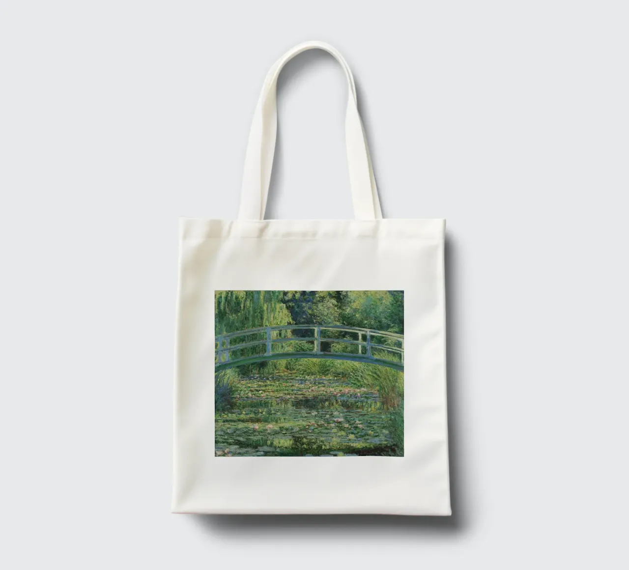 Claude Monet - Ninfee e ponte giapponese borsa in juta da Timeless Artworks