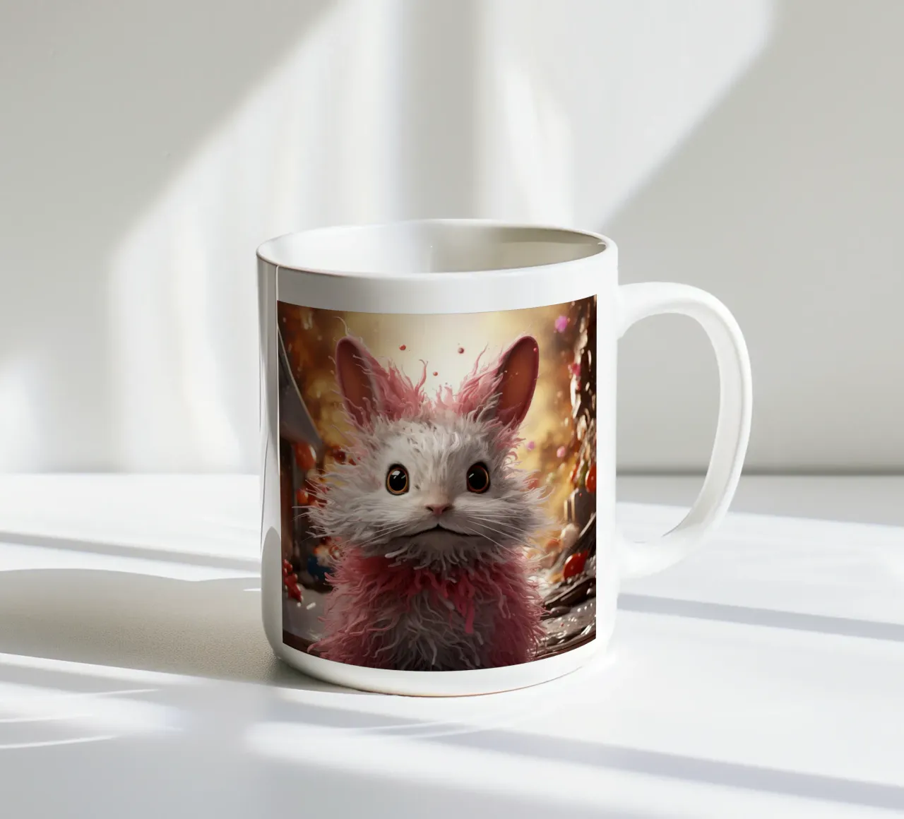 Ritratto di coniglio d'angora tazza in ceramica da Animal Portraits